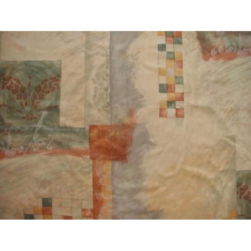 Overgordijn met haken 196 cm br x 162 cm hoog Creme Beige