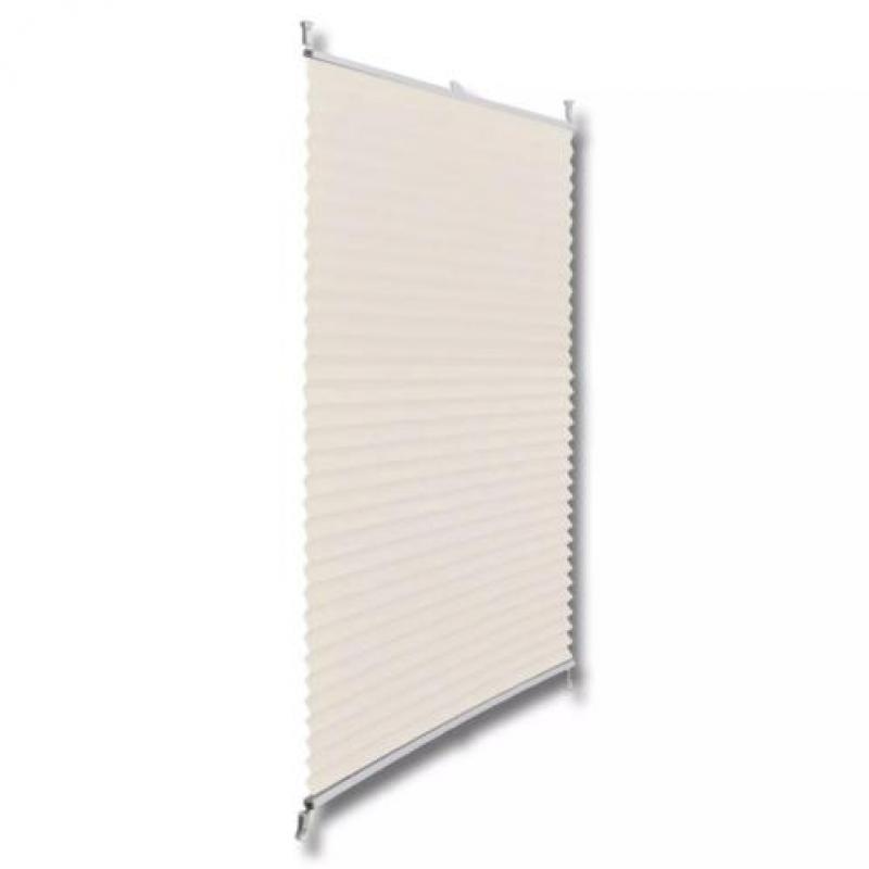 vidaXL Plissé rolgordijn 90x100cm creme