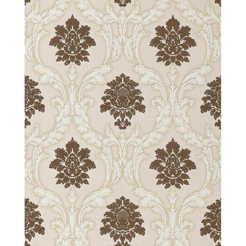 Barok behang EDEM 052-23 vinyl behang damast klassiek chocol