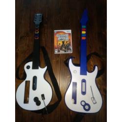 Wii Guitar Hero met 2 gitaren