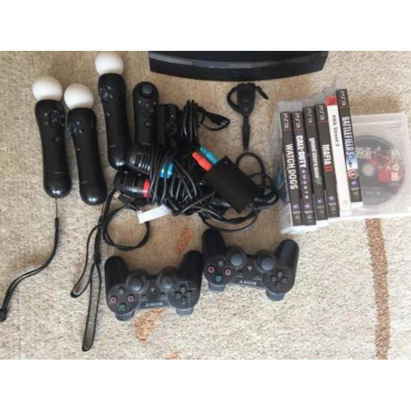 ZGAN OMGEBOUWDE PS3 met 500 GB harde schijf en veel spellen