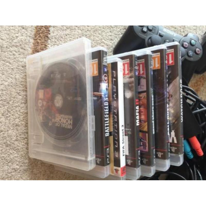 ZGAN OMGEBOUWDE PS3 met 500 GB harde schijf en veel spellen