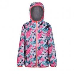 Regatta Printed Lever softshell jack roze (kids) maat 152