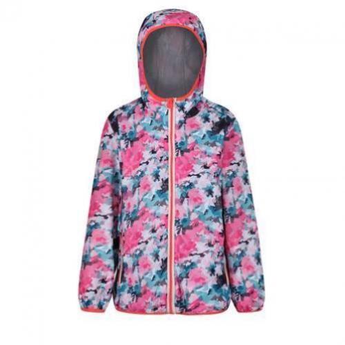 Regatta Printed Lever softshell jack roze (kids) maat 152