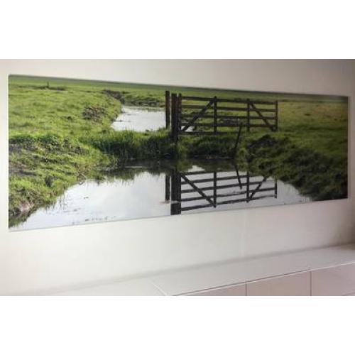 Foto verlijmd achter acrylaat 110x160 cm