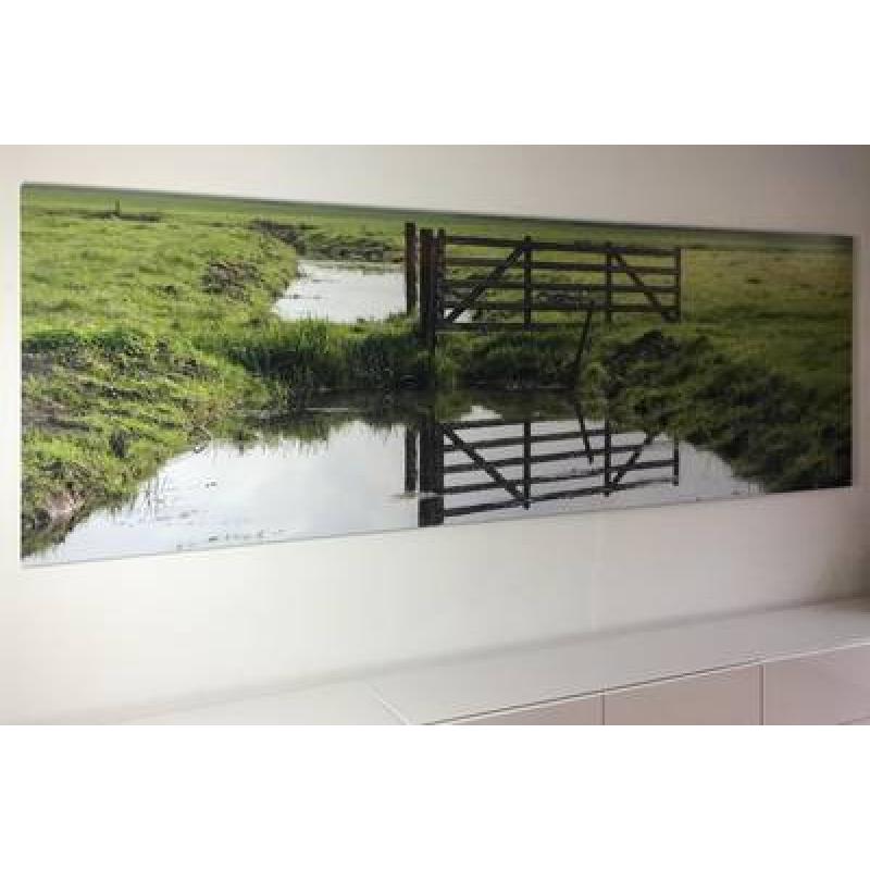 Foto verlijmd achter acrylaat 110x160 cm