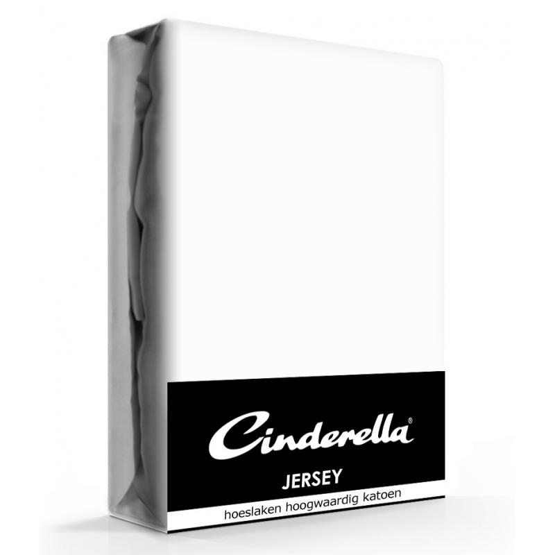 Cinderella Jersey Hoeslaken White-160 x 210/220 cm